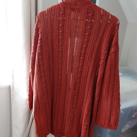 Orange long cardigan - Picture 2 of 3